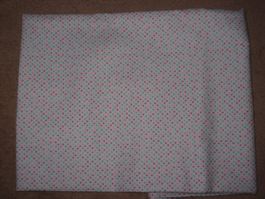 Baumwollstoff weiss mit türkis/pink/rosa Pünktli Reststück!