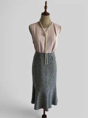 MaxMara Jupe Grau Gr. 40 – Wollrock Angora Max Mara