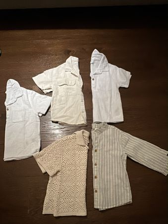 Fünf Kinderhemden Grösse 98-104