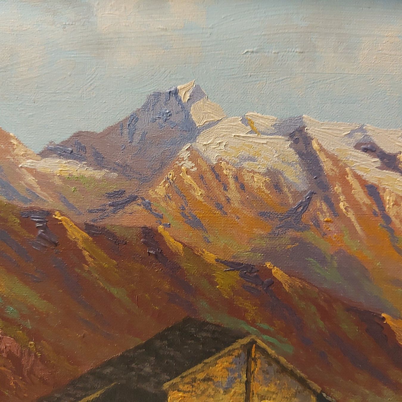 Gemälde: Gemälde "Monte Rosa" 34x40cm 1929   B.53# – Gebraucht aus Grenchen von swiss.antiques 2