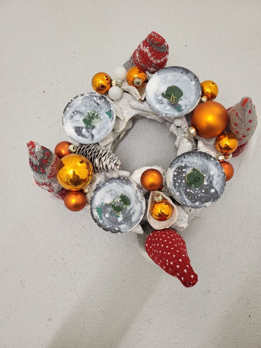 Tutte le decorazioni: Weihnachtskranz Adventskranz Deko mit Zwergen – Usato da Arnegg venduto da Michirech 1