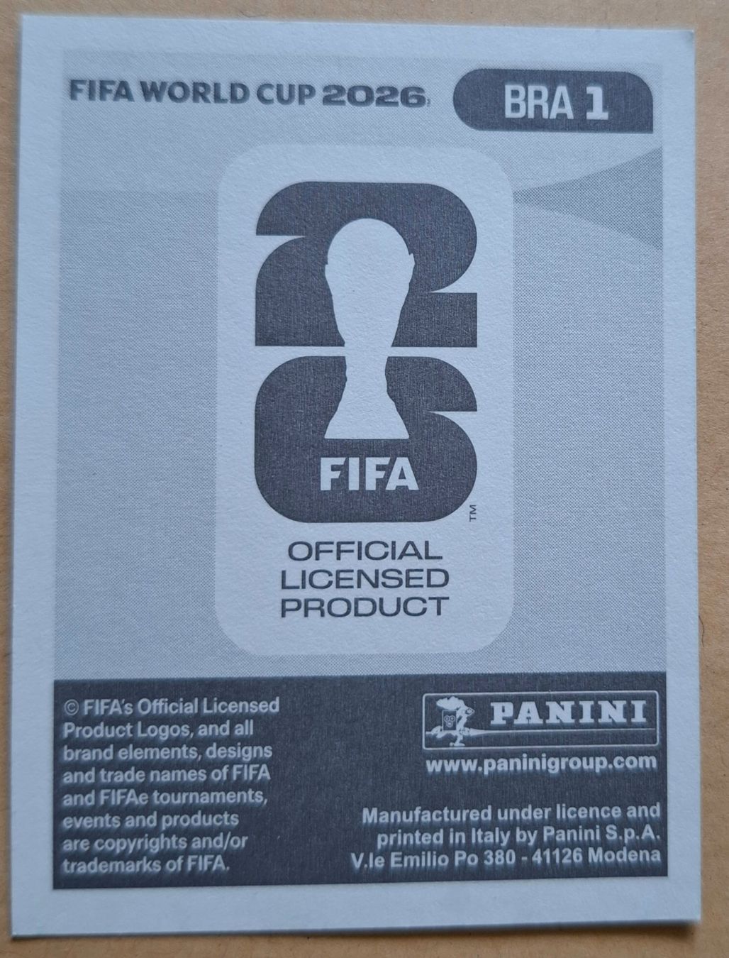 Panini Sammelbilder & Trading cards: WM 2026 Paninibild Nr. BRA1 – Neu und originalverpackt aus Rotkreuz von keerthdi 1