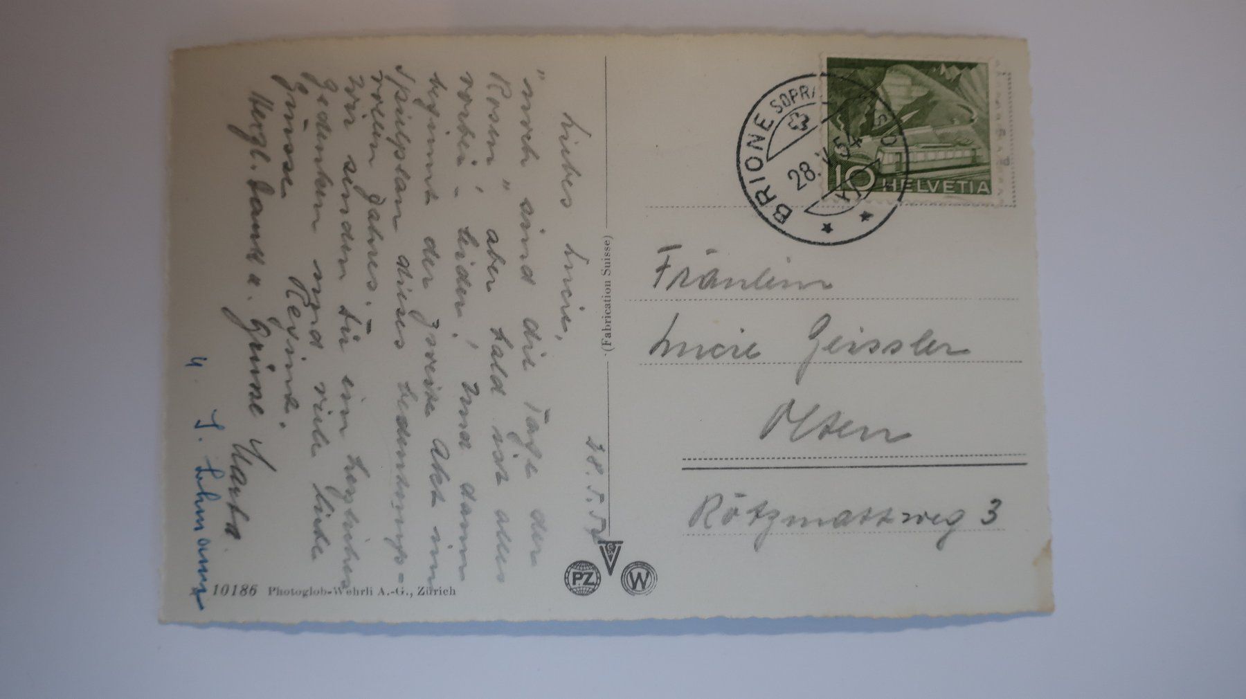 Ansichtskarten: Brione 1954 – Gebraucht aus Cormoret von Pascalll2001 2