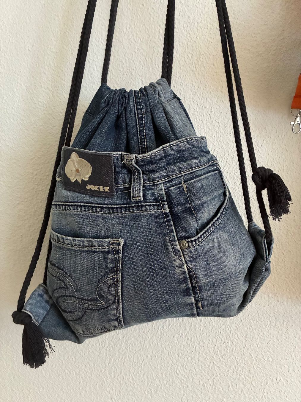 Zaini: Freizeitbeuteltasche, Jeans, Einzelanfertigung, 30x35cm, – Usato da Baar venduto da Johan016 1