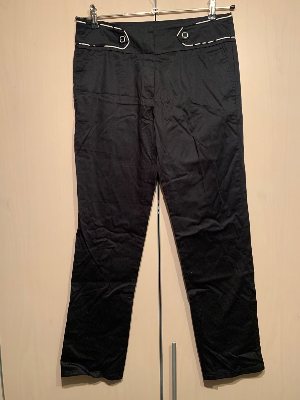 Pantaloni: Leichte Baumwoll-Stoffhose, schwarz, Gr. M – Usato da Rosshäusern venduto da MiJoDoOl