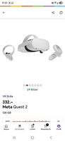 VR Brille Meta Quest 2 128 GB gebraucht guter Zustand
