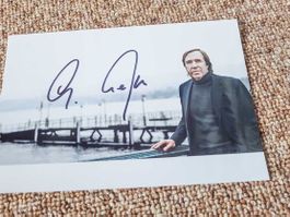 Günter Netzer - Autogramm auf Foto