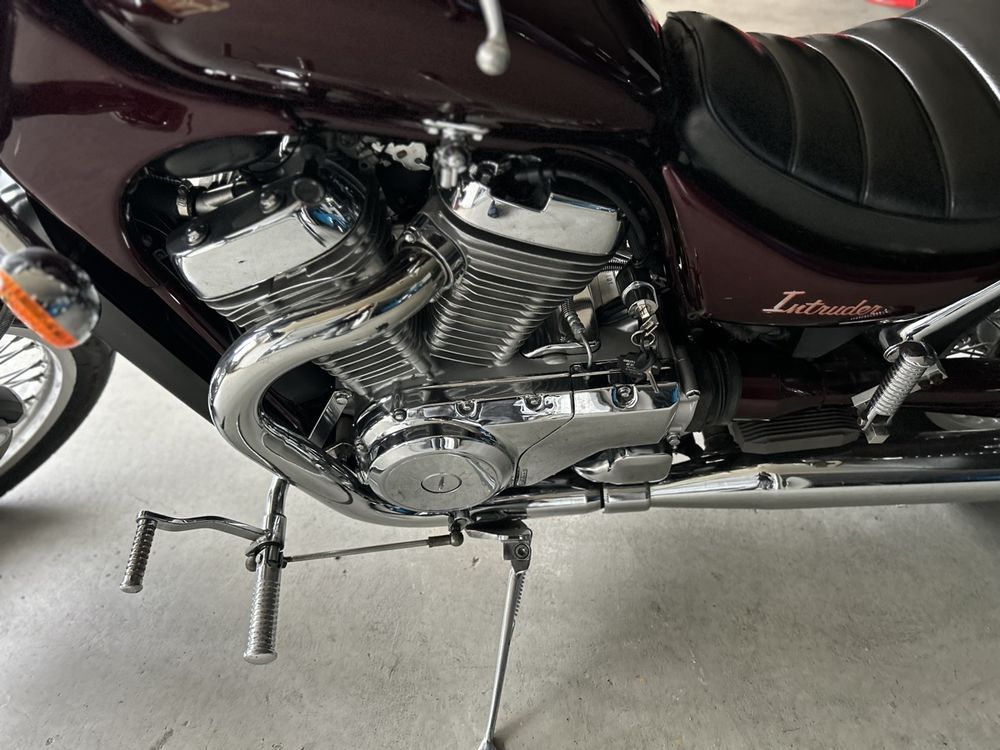 Stoßdämpfer Paar Chrom 265mm - Für Suzuki VS 750 Intruder 1986-1991 | Mit Verstellbarer Feder