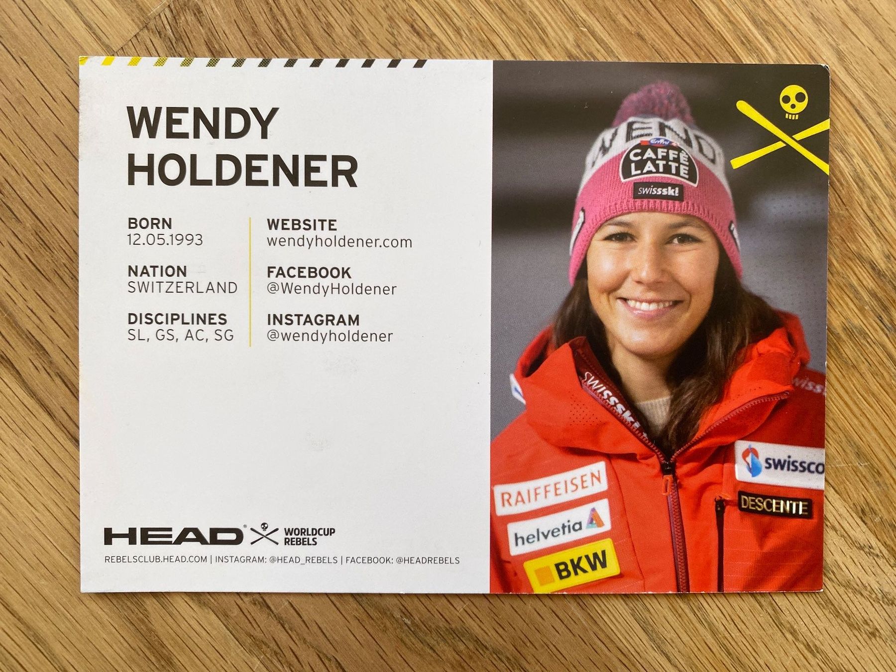 Autografi: HEAD Autogrammkarte: Wendy Holdener – Usato da Ibach venduto da Grenat 1
