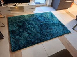 Flauschteppich türkis