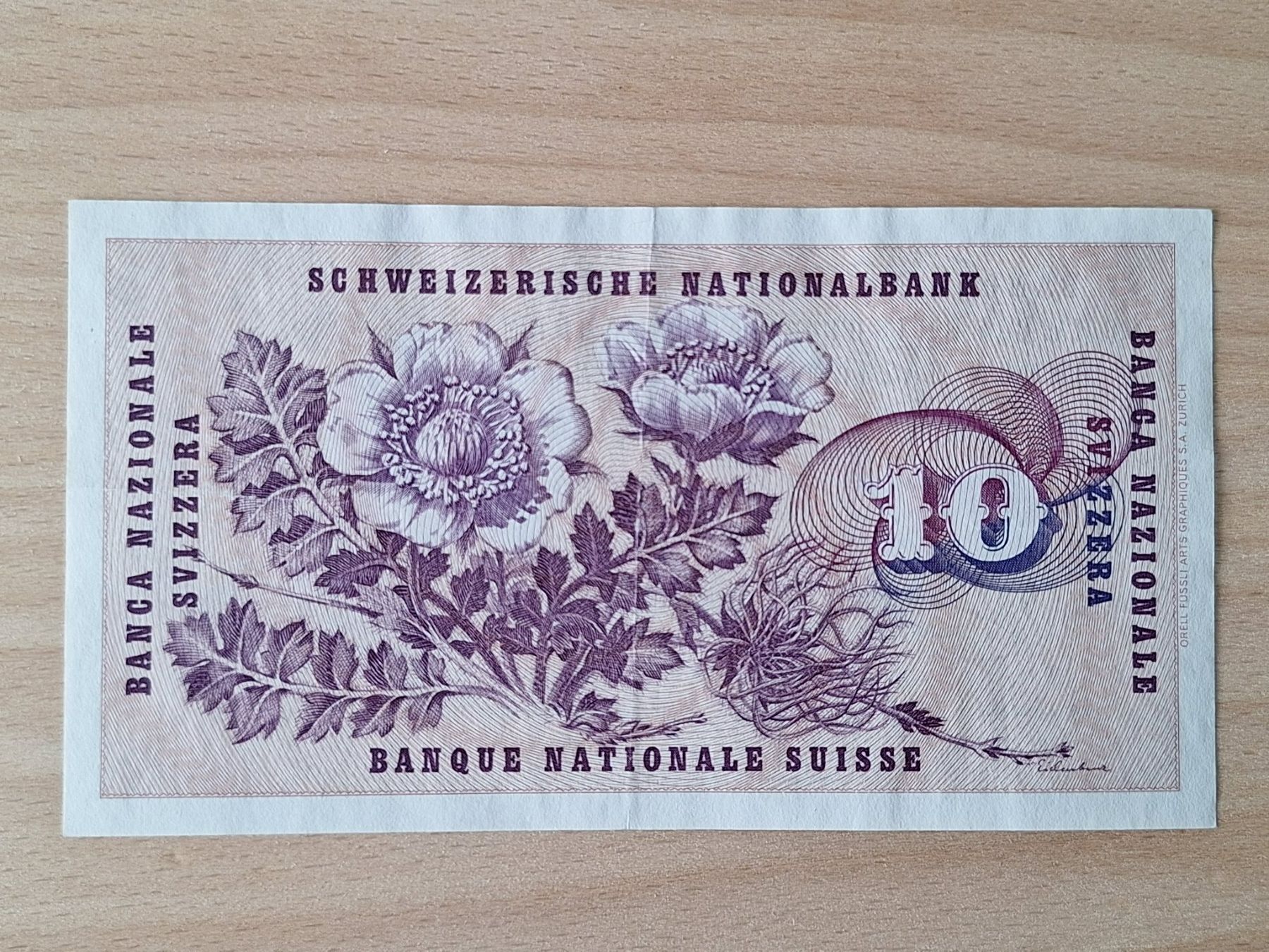 Banconote: Schweizer Banknote, 10 Franken, JG 1972 – Usato da Lohn-Ammannsegg venduto da Beo71 1