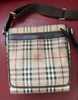 Sac besace Burberry motif check, bandoulière, marron beige