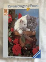 Puzzle Ravensburger 500 Teile, Kätzchen mit Rosen