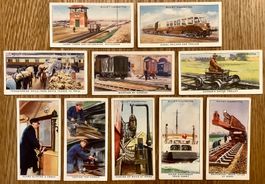 1939 - 10 Antike EISENBAHN EQUIPMENT Sammelbilder England