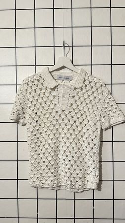 Racer Worldwide x Oliver Leone - Crochet Heart Polo - SIZE S