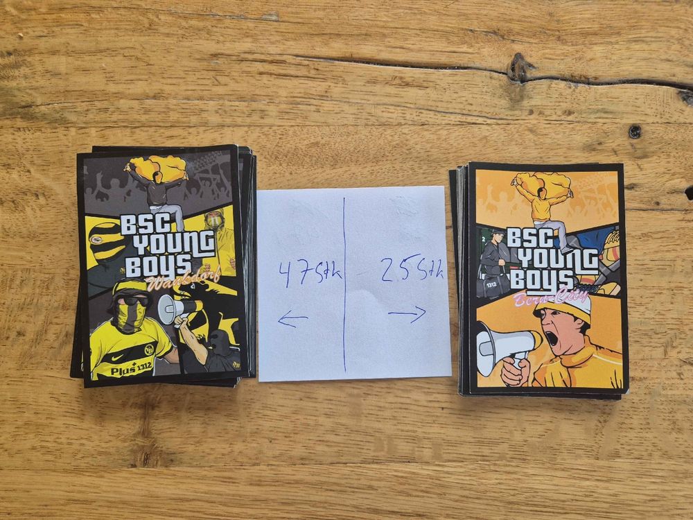 BSC Young Boys YB - stickers, 47 Stk. & 25 Stk., Top! (Gebraucht) in ...