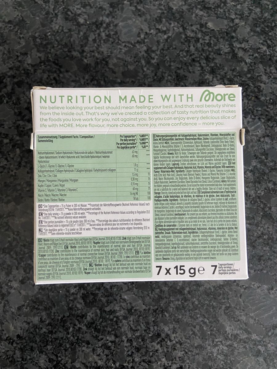 More Nutrition Aliments & Spécialités: More Collagen+ Pulver Watermelon Mint 6 Beutel – Neuf avec emballage d'origine à Dielsdorf par lor_j5qt 1