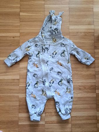 Baby Romper grey animal print size 68 used