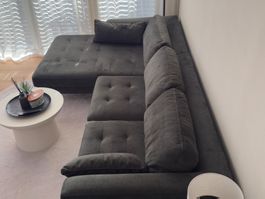 Ecksofa Microfaser Dunkelgrün - Top Zustand, 8 Monate alt