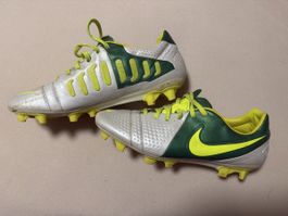 Scarpe da calcio Nike ctr360, argentate e verdi, taglia 42