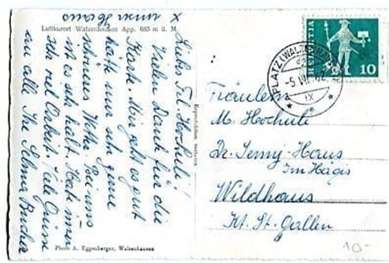 Cartoline postali: Walzenhausen – Usato da Ottikon b.Kemptth. venduto da Neptun1974 1