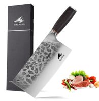 HAZMUSS Hackmesser 20 cm Edelstahl mit Holzgriff – Neu