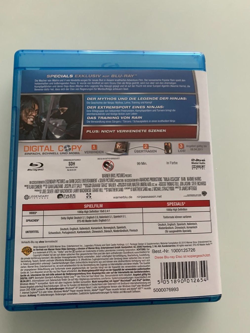 Tutti i DVDs: ninja assassin – Usato da Goldach venduto da ztp 2