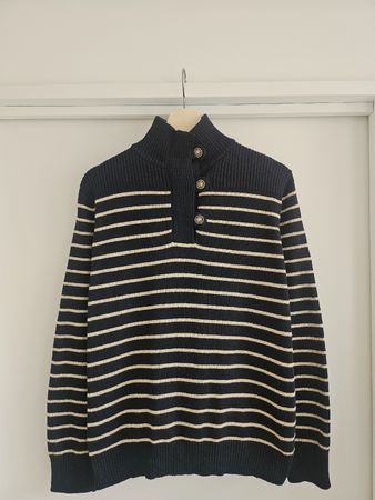 Ralph Lauren Black-Golden Stripped Sweater in L