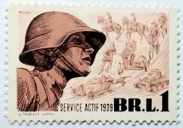 Soldatenmarke 2.WK, Leichte Brigade 1, weiss, Wi LTrp 3