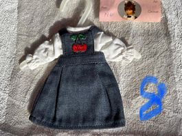 Vintage Puppenkleider, Gr 15-20. inkl. Schuhe. 3stk. für 5.-