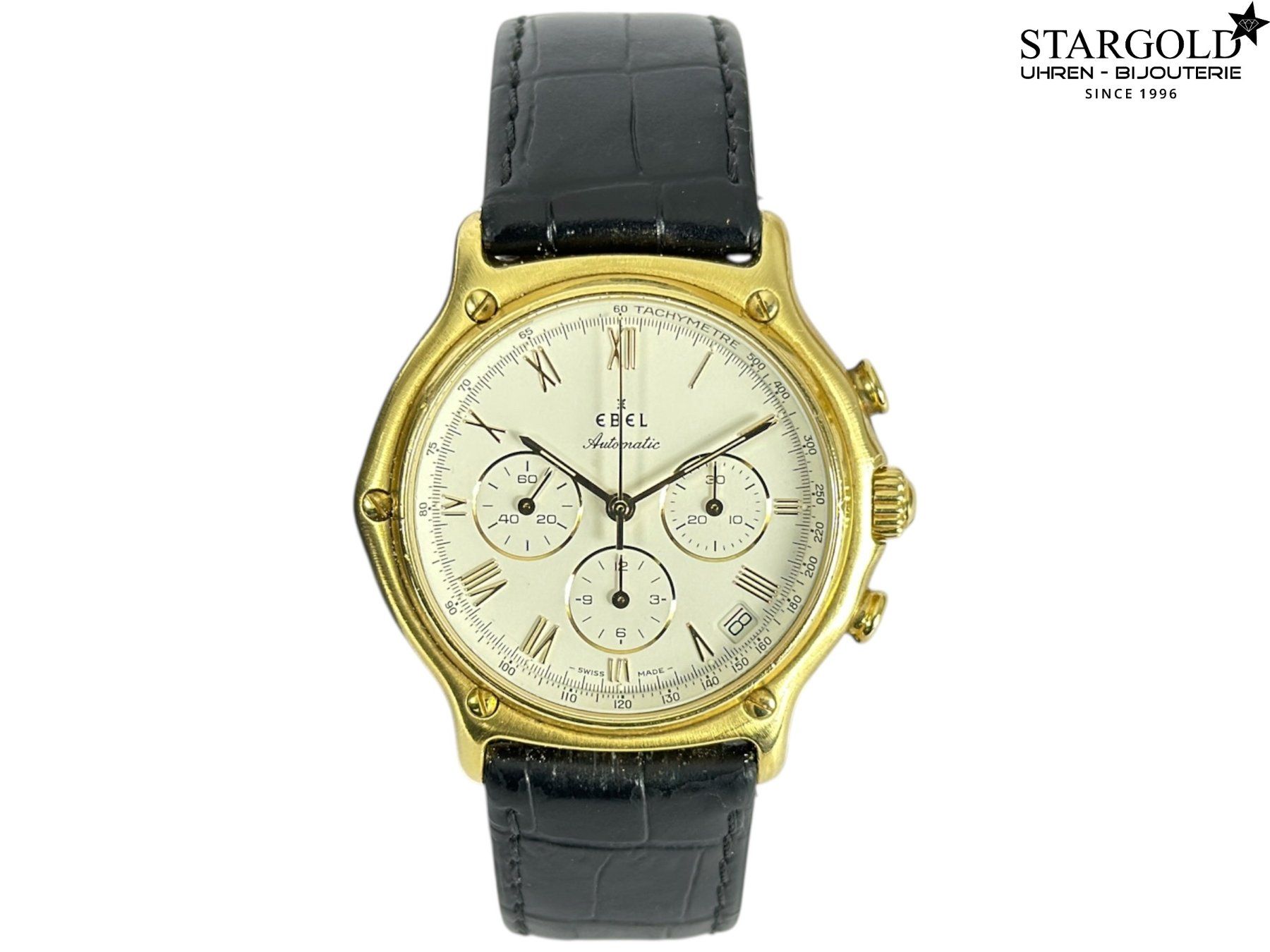 Ebel Uhren: Ebel 1911 Chronograph 18K Gold - 8134901 – Gebraucht aus Zürich von Stargold-Uhren