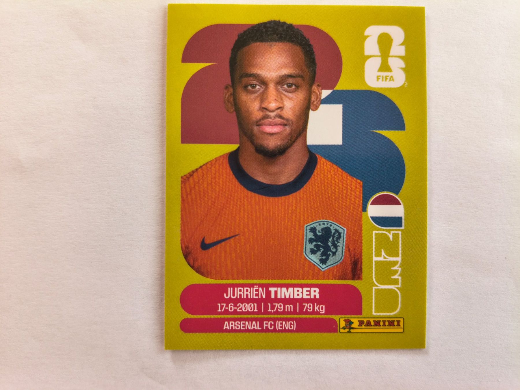 Panini Carte collezionabili: W Cup 2026 Hollande N°5 Timber – Nuovo (secondo la descrizione) da Fontainemelon venduto da cathare67