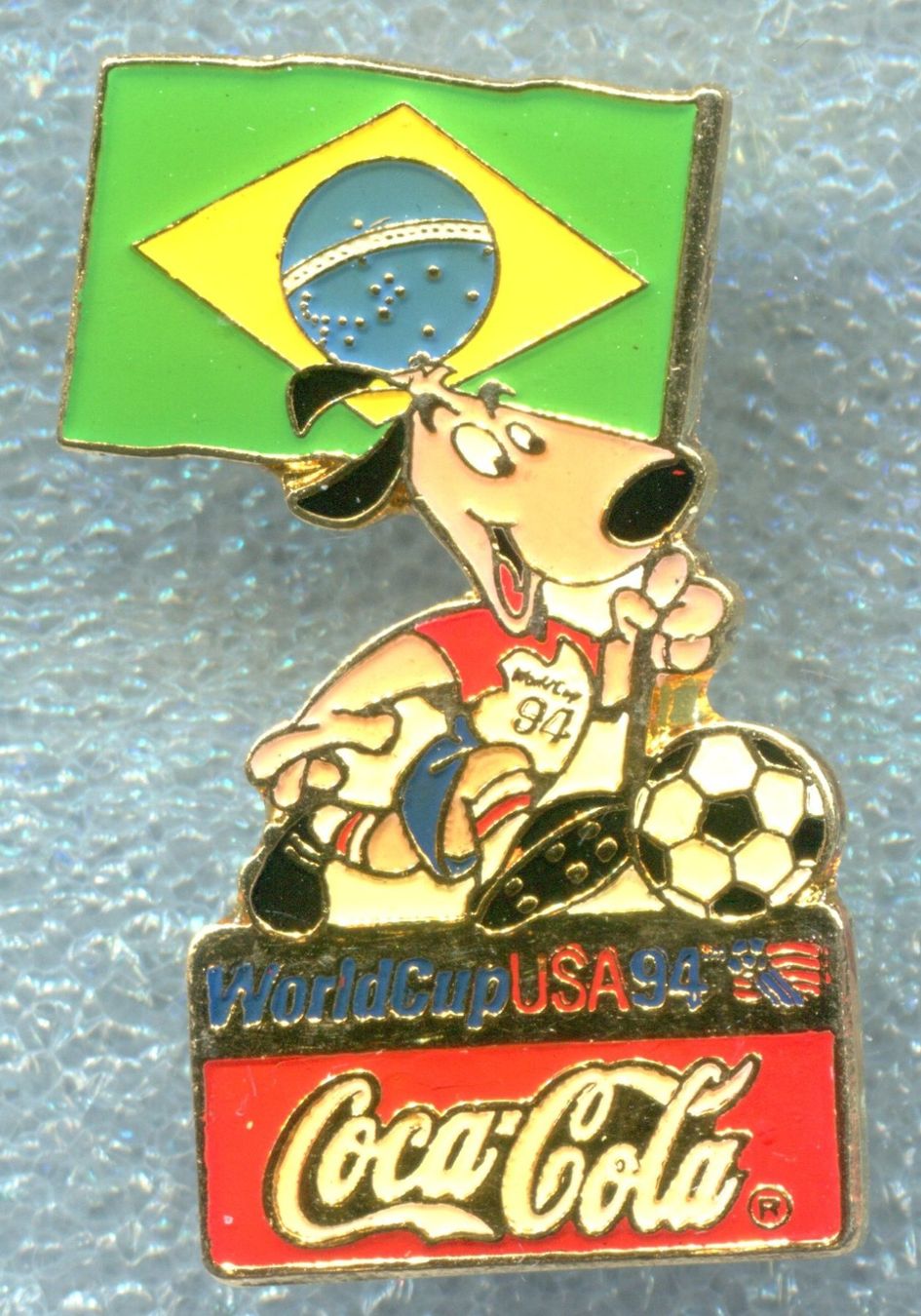 Coca-Cola Plaketten & Abzeichen: Coca Cola  WM'94  Brasilien  – Gebraucht aus Winterthur von Sammleroase