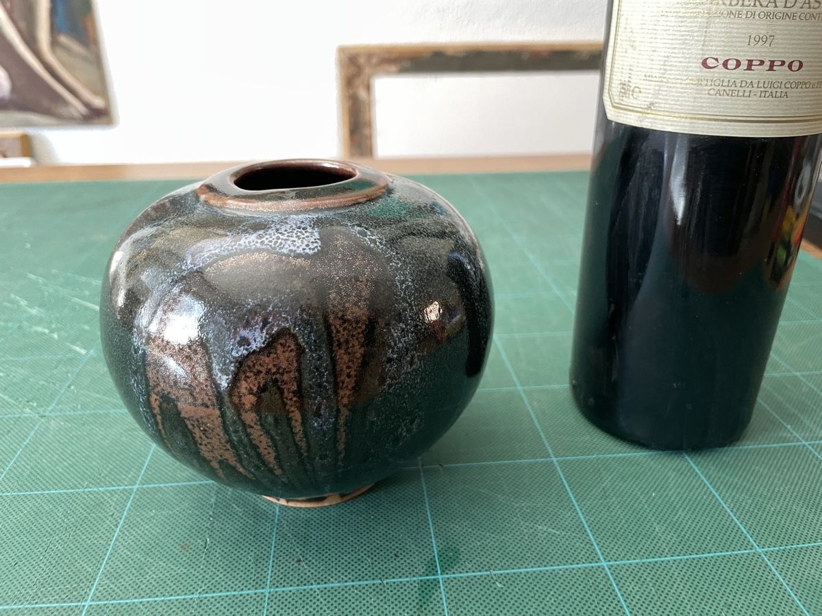 Vasi & Recipienti: Vase boule en céramique émaillée Taizé – Usato da Biel/Bienne venduto da Galaq 3
