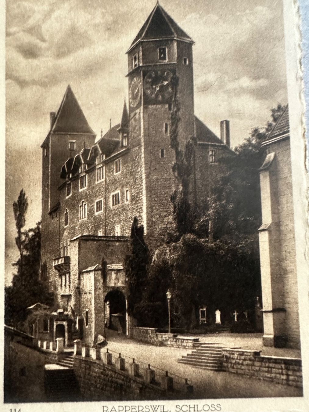 Cartoline postali: 1914 AK Schloss Rapperswil – Usato da Frauenfeld venduto da aluma14