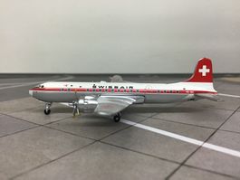Swissair Flugzeug Modell Douglas DC-6b HB-IBZ, 1:500