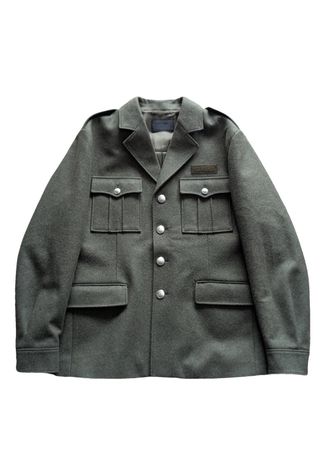 Prada Giacca Militare Verde Uomo Taglia 52 Ottime Condizioni