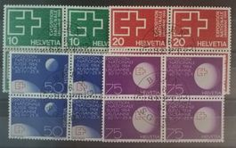 3959) 402-05, Werbemarken 1963, ET im 4-Block Kt. 15-++