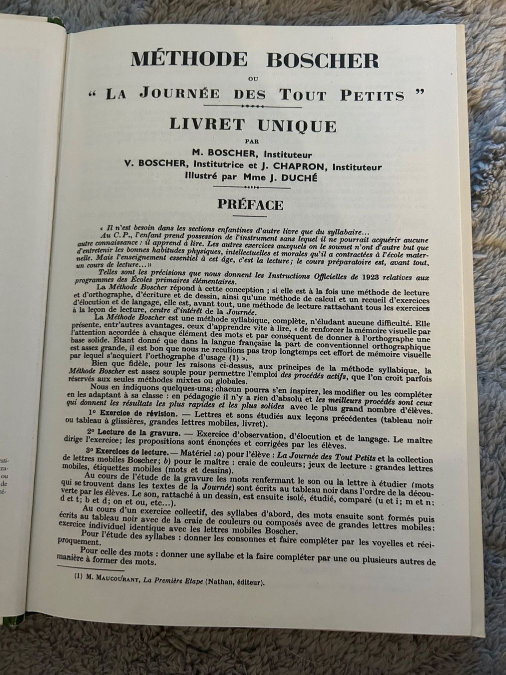 Libri: METHODE BOSCHER OU LA JOURNEE DES TOUT PETITS – Usato da Genève venduto da zonzon9351 1
