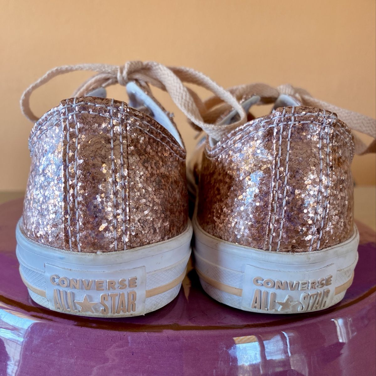 Converse Scarpe da donna: Baskets Converse All Star paillettes or rose - taille 37 – Usato da Genève venduto da swissjojo 2