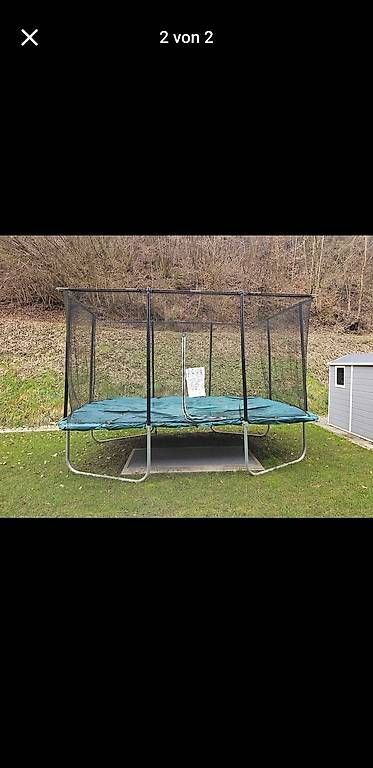 Trampolini: Trampolin rechteckig mit Sicherheitsnetz 520 – Usato da Egliswil venduto da Nemrepus