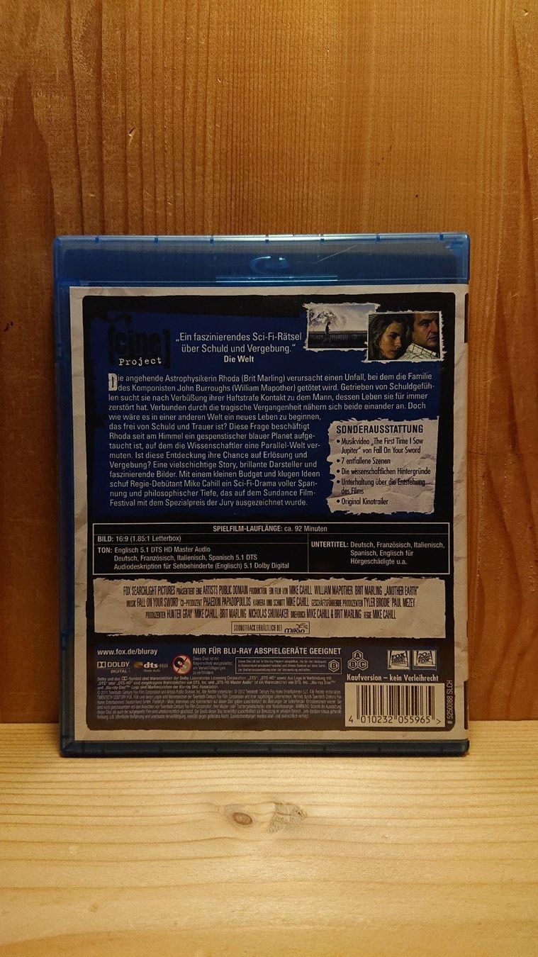 Tutti i DVDs: ANOTHER EARTH Blu-Ray mit Brit Marling – Usato da Wilderswil venduto da Exebub 1
