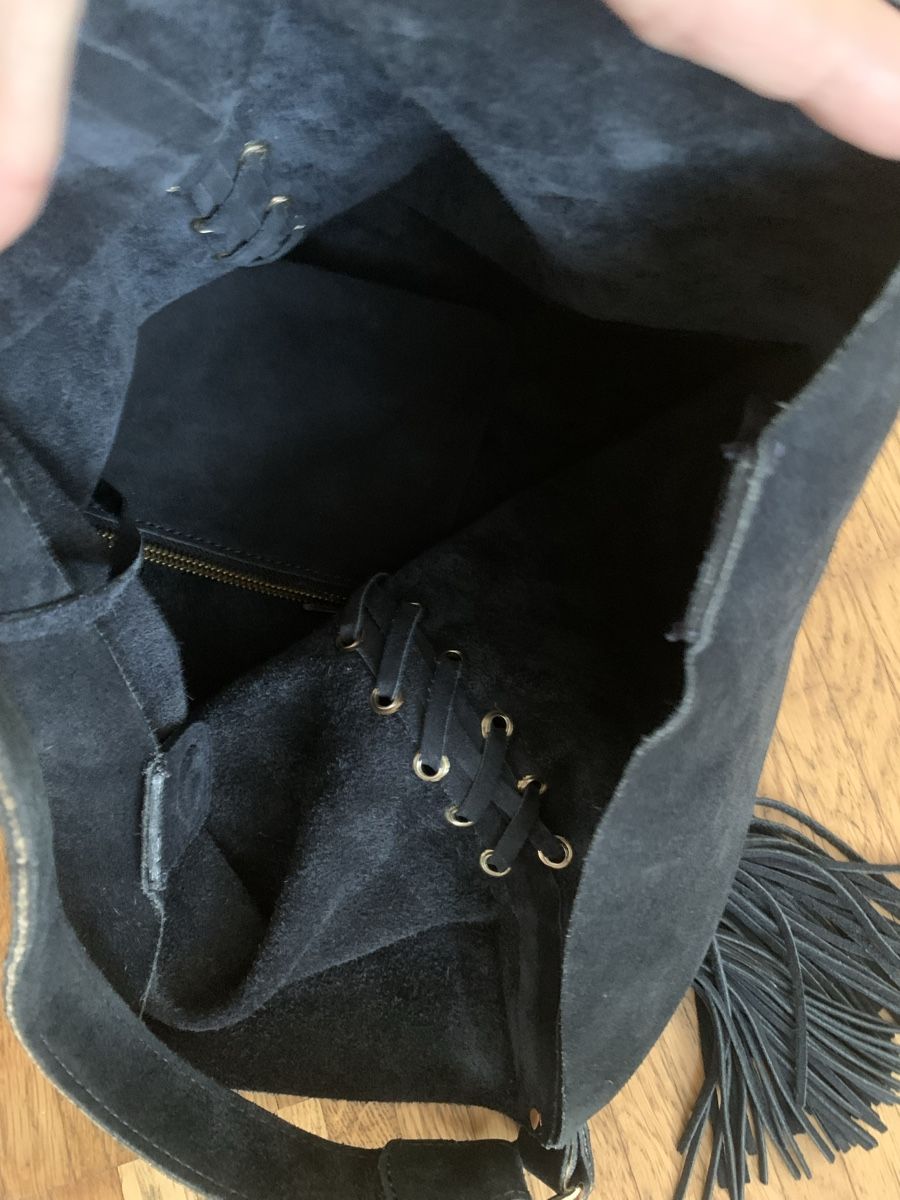 Borse da donna: Paul Kehl wildleder tasche blau – Usato da Zürich venduto da Nikuska32 7