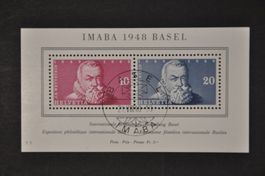1948 IMABA W31 gelbes Papier mit Abart links am Ohr
