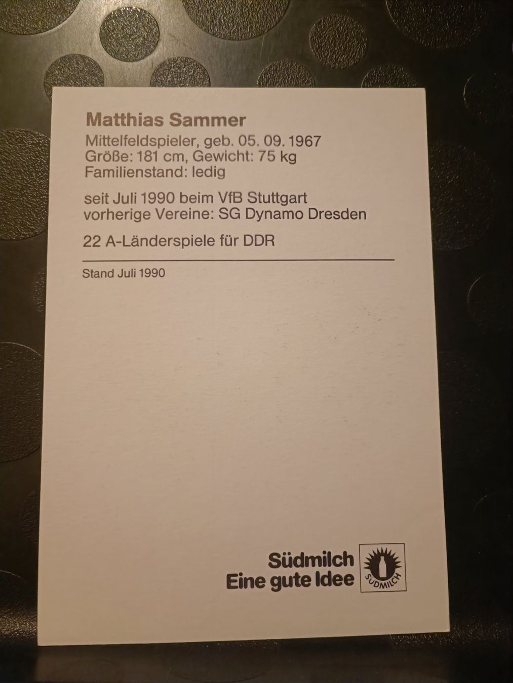 Autogramme: Matthias Sammer - VfB Stuttgart - Handsigniert – Gebraucht aus Menziken von Artographs 1