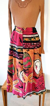 HOSE WEIT HOSENROCK VINTAGE M 38 MARLENEHOSE top zu SHIRT