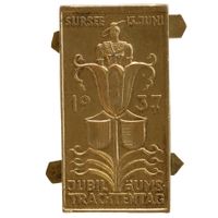 Erinnerungsplakette Jubiläumstrachtentag Sursee LU 1937
