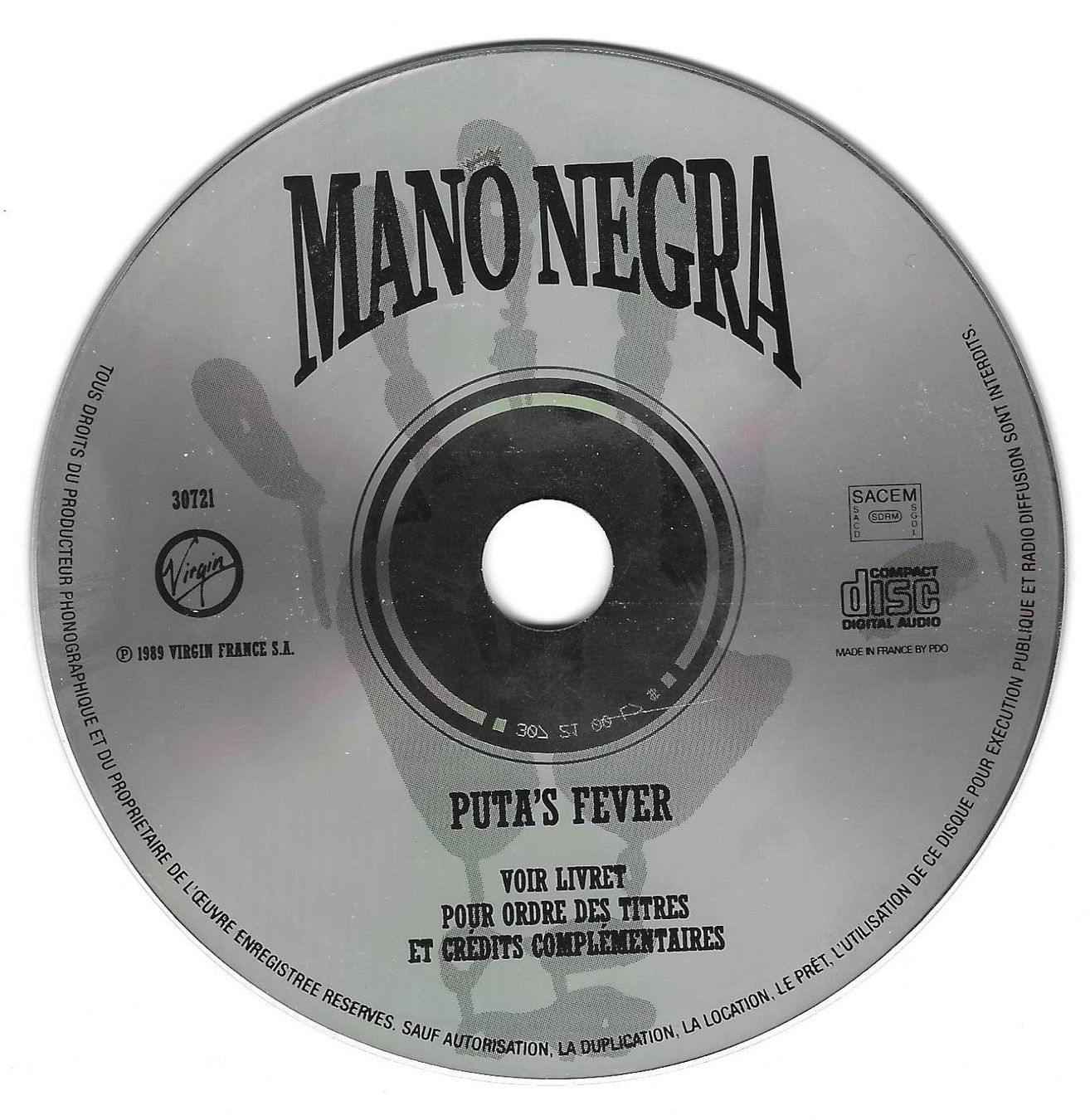 CD: MANO NEGRA  -  PUTA'S FEVER – Usato da Bex venduto da Giorgiob 2