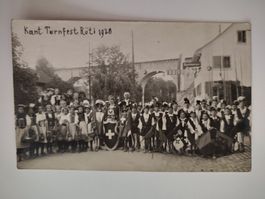 Alte Postkarte Kant. Turnfest Rüti 1920, Rarität!