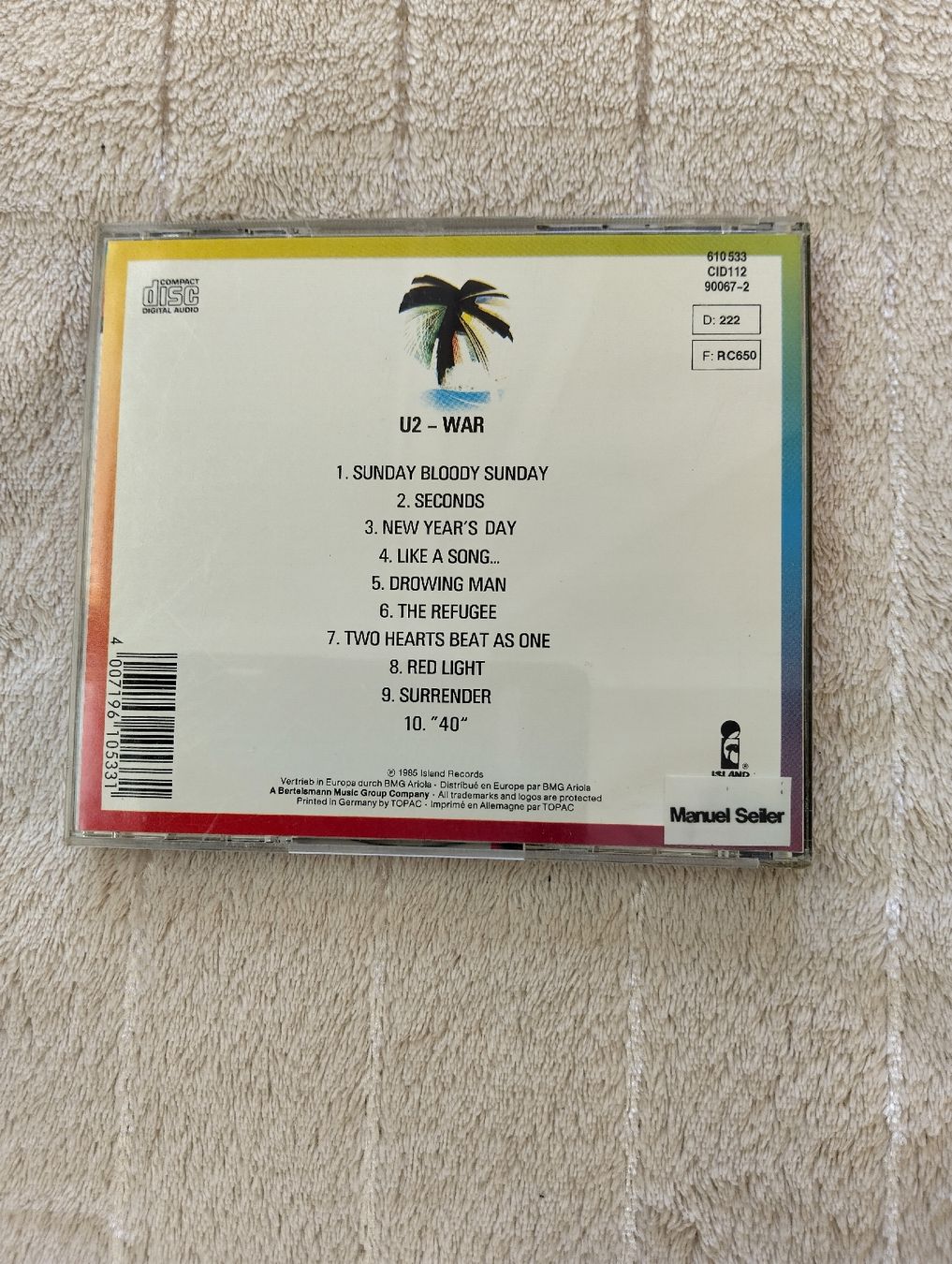 CDs: U2 - War - CD  Rock Culte Années 80 – Gebraucht aus Reconvilier von mpa_7b2k 2